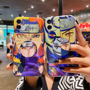 Naruto Pain & Kakashi Obito Glossy Finger Grip Phone Case